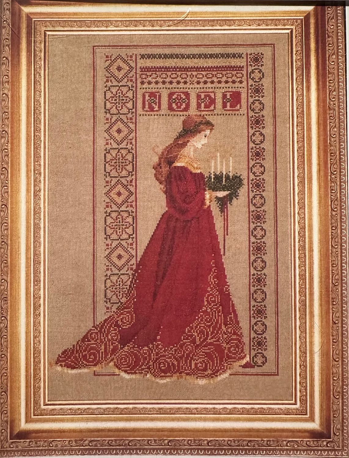 Celtic Christmas by Lavender &amp; Lace 1995 Designer Marilyn Leavitt-Imblum Counted cross stitch pattern, beads set