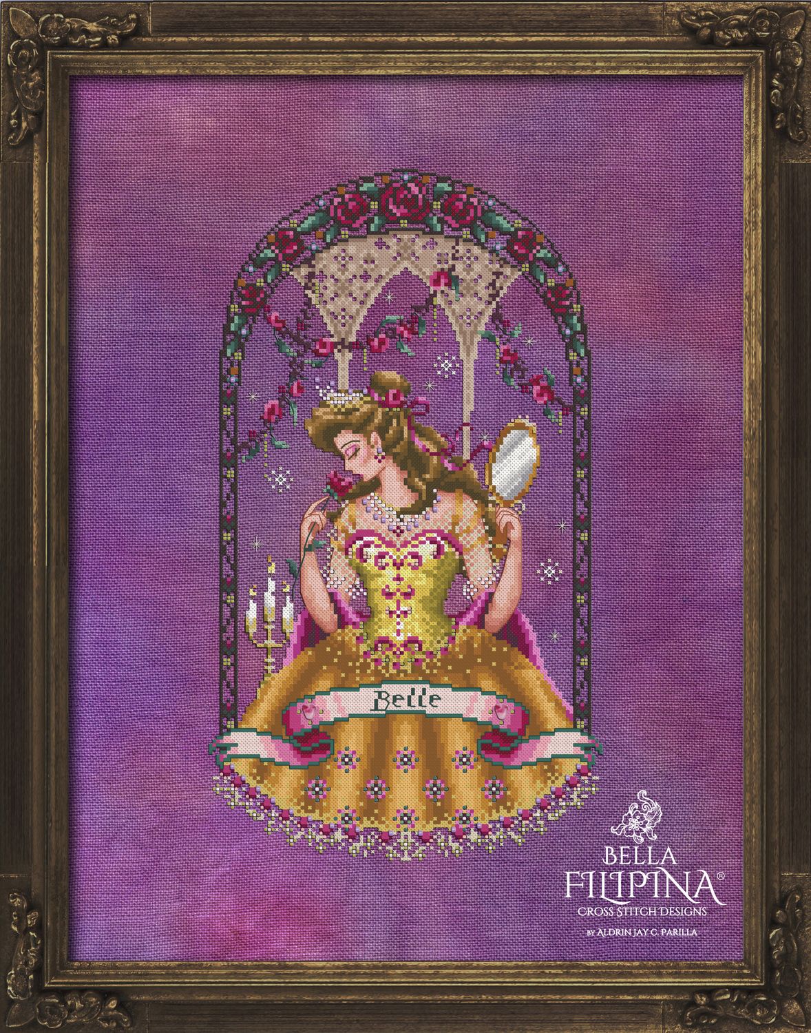 The Enchanted Rose by Bella Filipina Designs 2025 Counted cross stitch Pattern, Beads set and Set of Threads