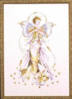June's Pearl Fairy by Mirabilia Designs 2000 Year of the Fairies Collection designer Nora Corbett Counted cross stitch pattern