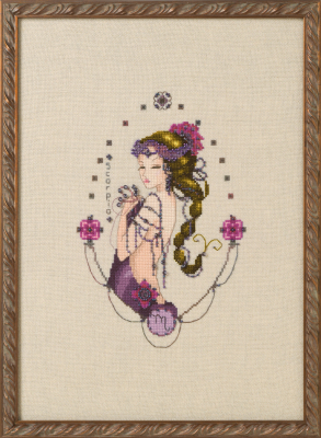 Scorpio by Nora Corbett 2021 Zodiac Girls Collection Cross stitch pattern, Embellishment Pack