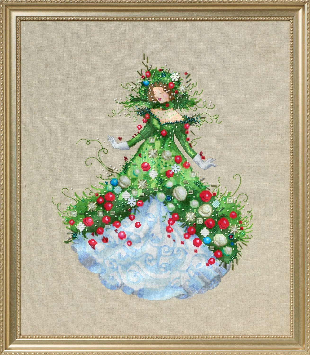 Merry Merry by Mirabilia Designs 2024 designer Nora Corbett Christmas counted cross stitch pattern, Embellishment Pack