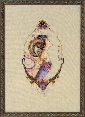 Aries by Nora Corbett 2021 Zodiac Girls Collection Cross stitch pattern, Embellishment Pack