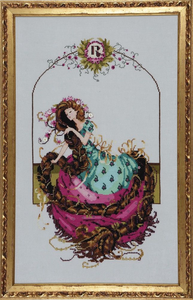 Rapunzel by Mirabilia Designs 2016 Cross stitch pattern, embellishment pack