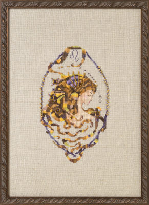 Leo by Nora Corbett 2021 Zodiac Girls Collection Cross stitch pattern, Embellishment Pack