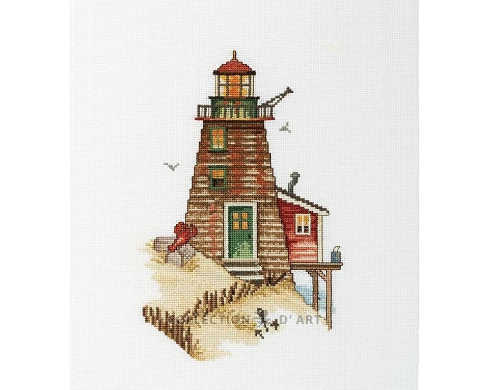 Lighthouse "Crab" by RTO. Сounted Cross Stitch Kit Sea Theme