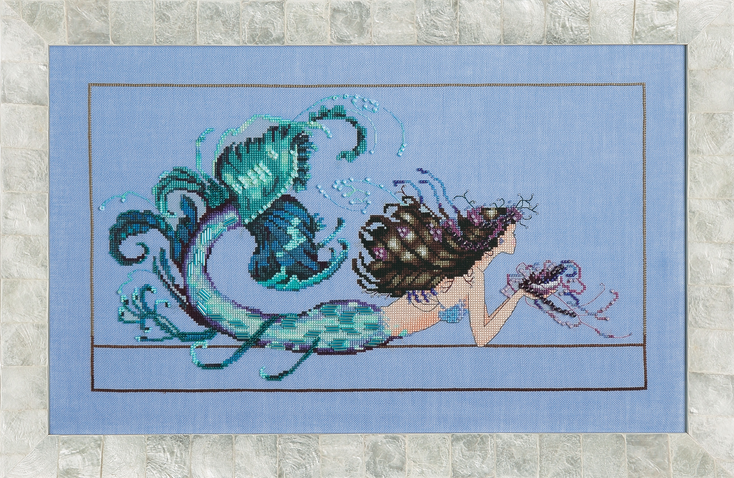Mermaid Undine by Mirabilia Designs 2014 Counted Cross stitch pattern, embellishment pack