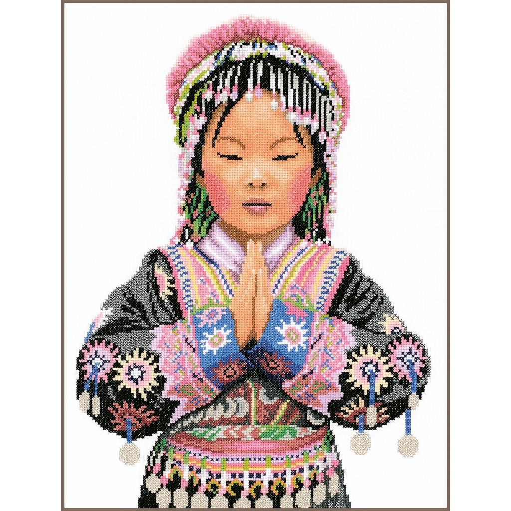 Thai Hill Tribe Girl by Lanarte 2023 Culture collection Counted Cross Stitch kit