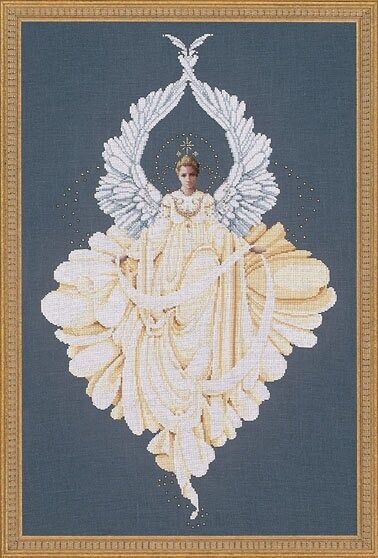 Peace Angel by Lavender &amp; Lace 1997 Designer Marilyn Leavitt-Imblum Аngel Collection Printed cross stitch pattern