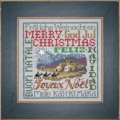 Christmas Greetings by Mill Hill Winter Series 2023 Buttons and Beads Counted cross stitch with beading embroidery kit