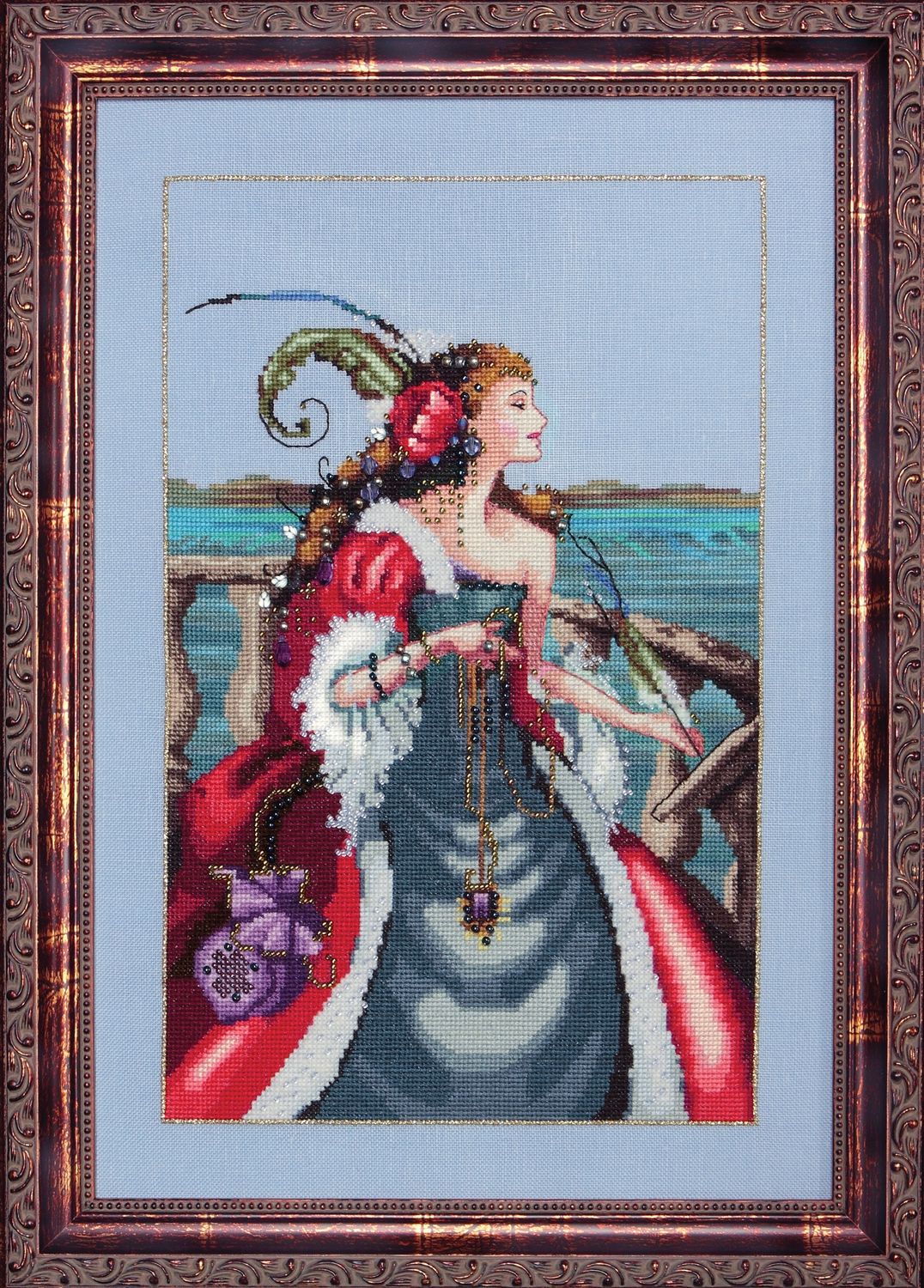 The Red Lady Pirate by Mirabilia Designs 2011 Counted cross stitch pattern, Embellishment Pack