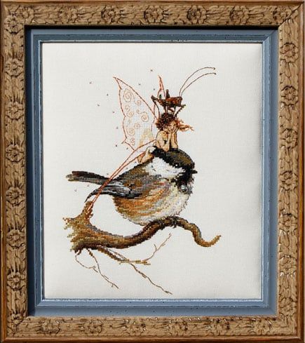 Fee a la Mesange (The Tit's Fairy) by Nimuë Designer Annaïck Chauvel Fairy counted cross stitch kit or printed pattern