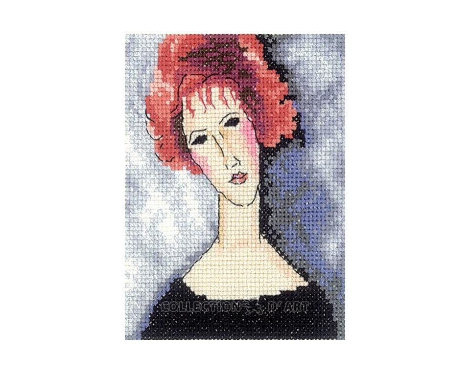 Red-haired girl by RTO. Counted Cross Stitch Kit Museum Collection