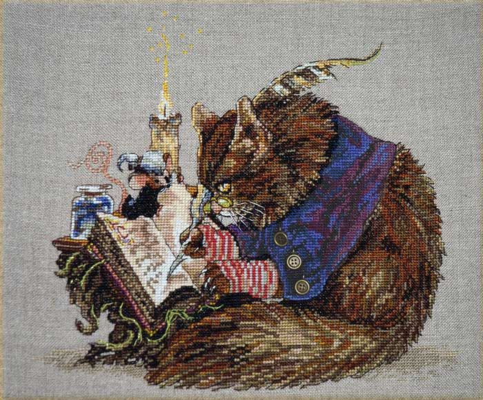 Le Challigraphe (Catligrapher) by Nimuë 2012 Designer Annaïck Chauvel Fairy counted cross stitch kit or printed pattern
