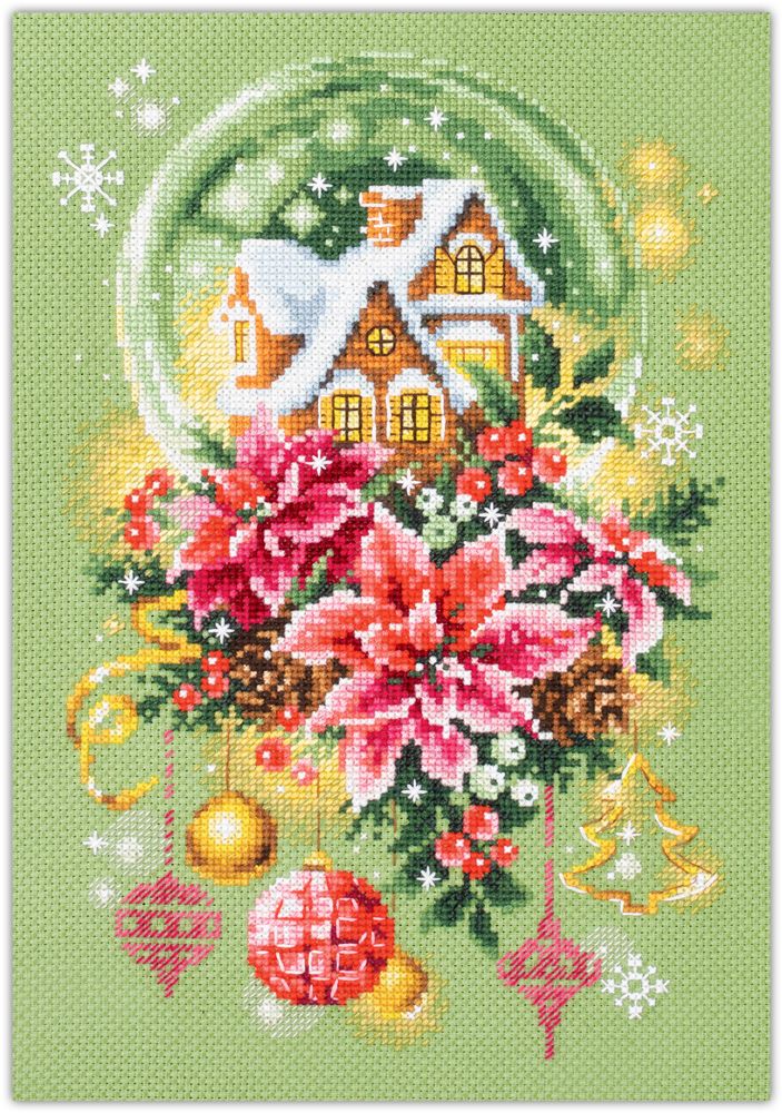 Snow Globe by Magic Needle 2021 Winter counted cross stitch kit