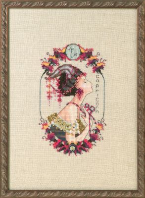Capricorn by Nora Corbett 2021 Zodiac Girls Collection Cross stitch pattern, Embellishment Pack