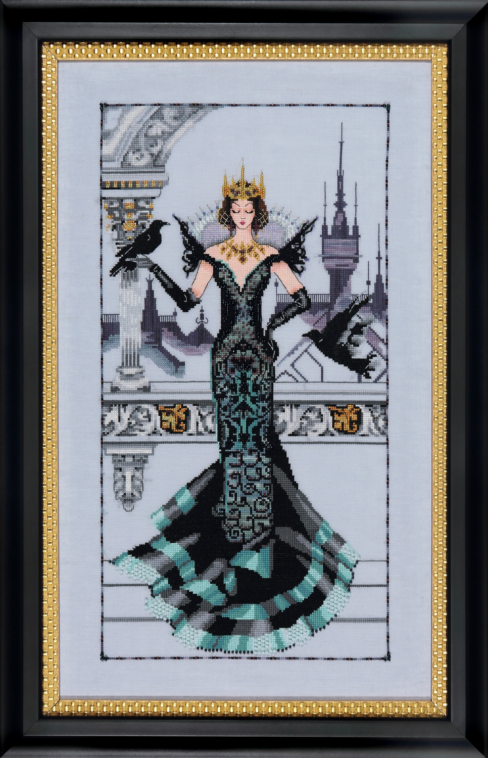 The Raven Queen by Mirabilia Designs 2015 Counted cross stitch pattern, Embellishment Pack