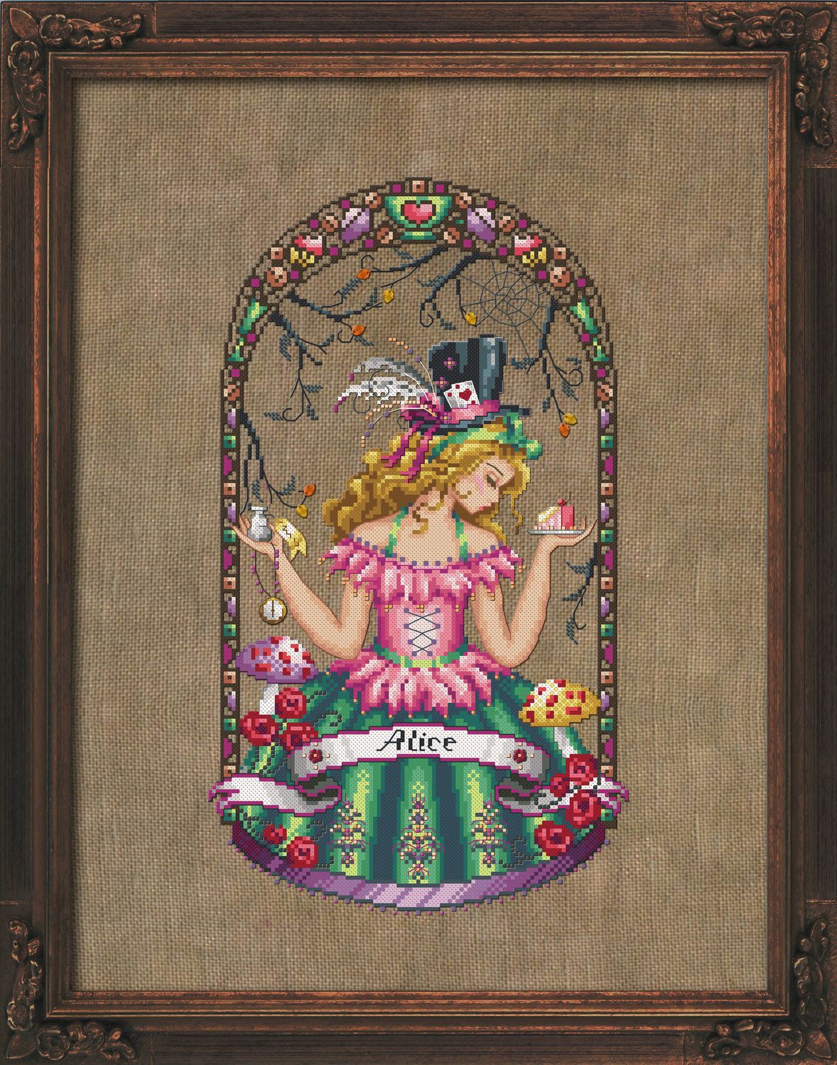 The Mad Tea Party by Bella Filipina Designs 2023 Counted cross stitch Pattern, Beads set and Set of Threads