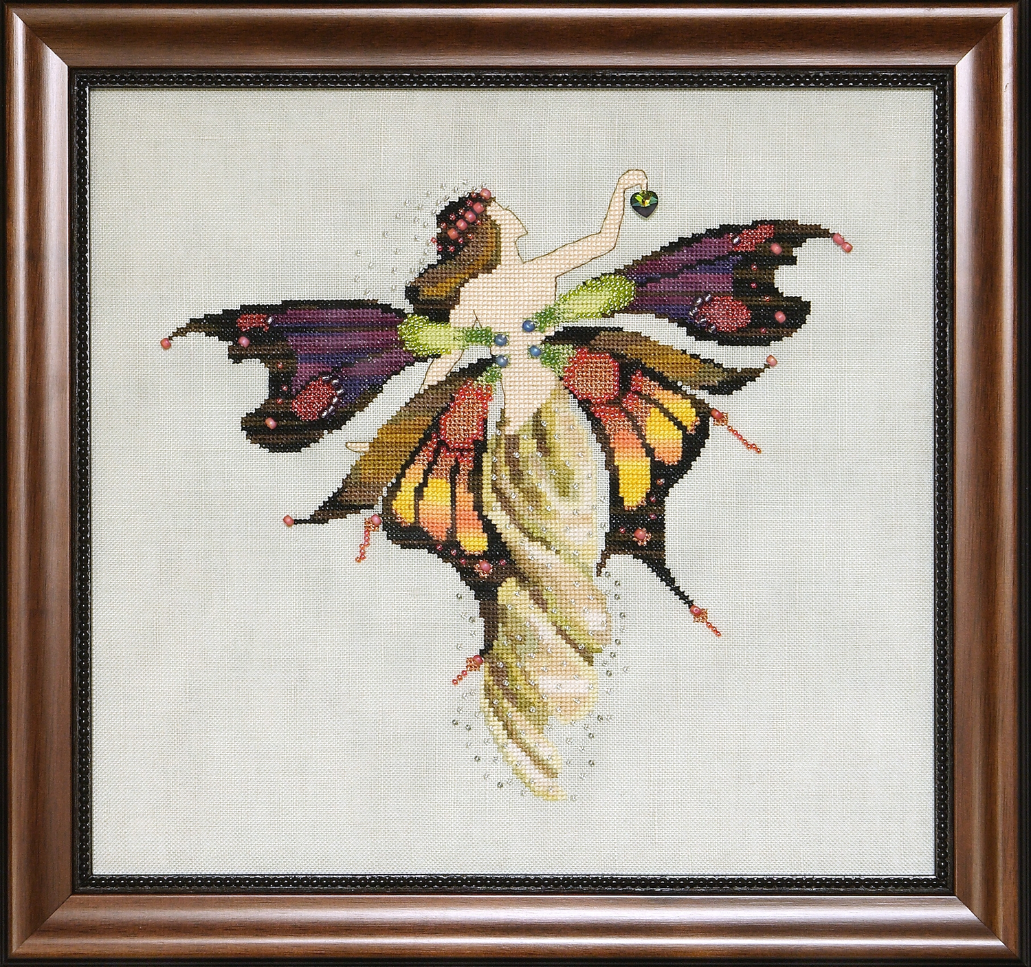 Day Nymph by Mirabilia 2009 designer Nora Corbett Cross stitch pattern and embellishment pack