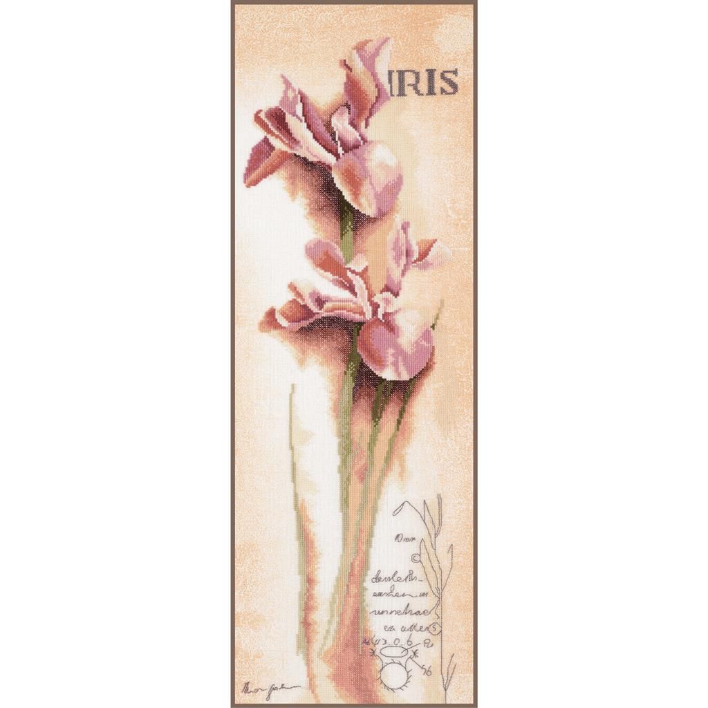 Iris - Botanical by Lanarte Home and Garden Collection Counted Cross Stitch kit