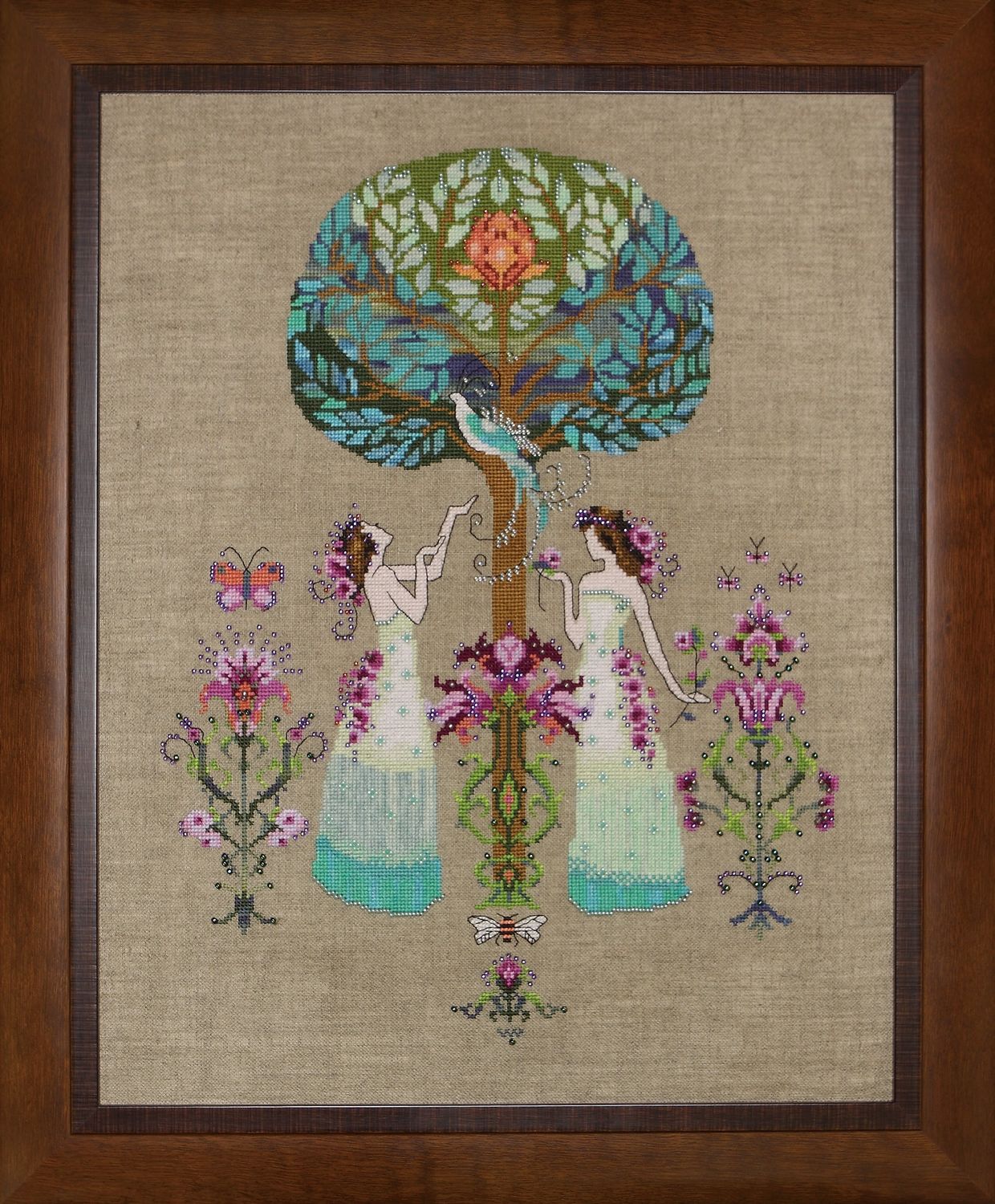 Tree of Hope by Mirabilia Designs 2010 Counted cross stitch pattern,  Embellishment Pack