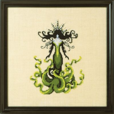 Sea Witch by Nora Corbett 2021 Bewitching Pixies Collection Cross stitch pattern, Embellishment Pack