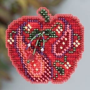 Jeweled Apple by Mill Hill 2013 Charmed Ornament Autumn Series Cross Stitch Kit Get ready for the Autumn season!
