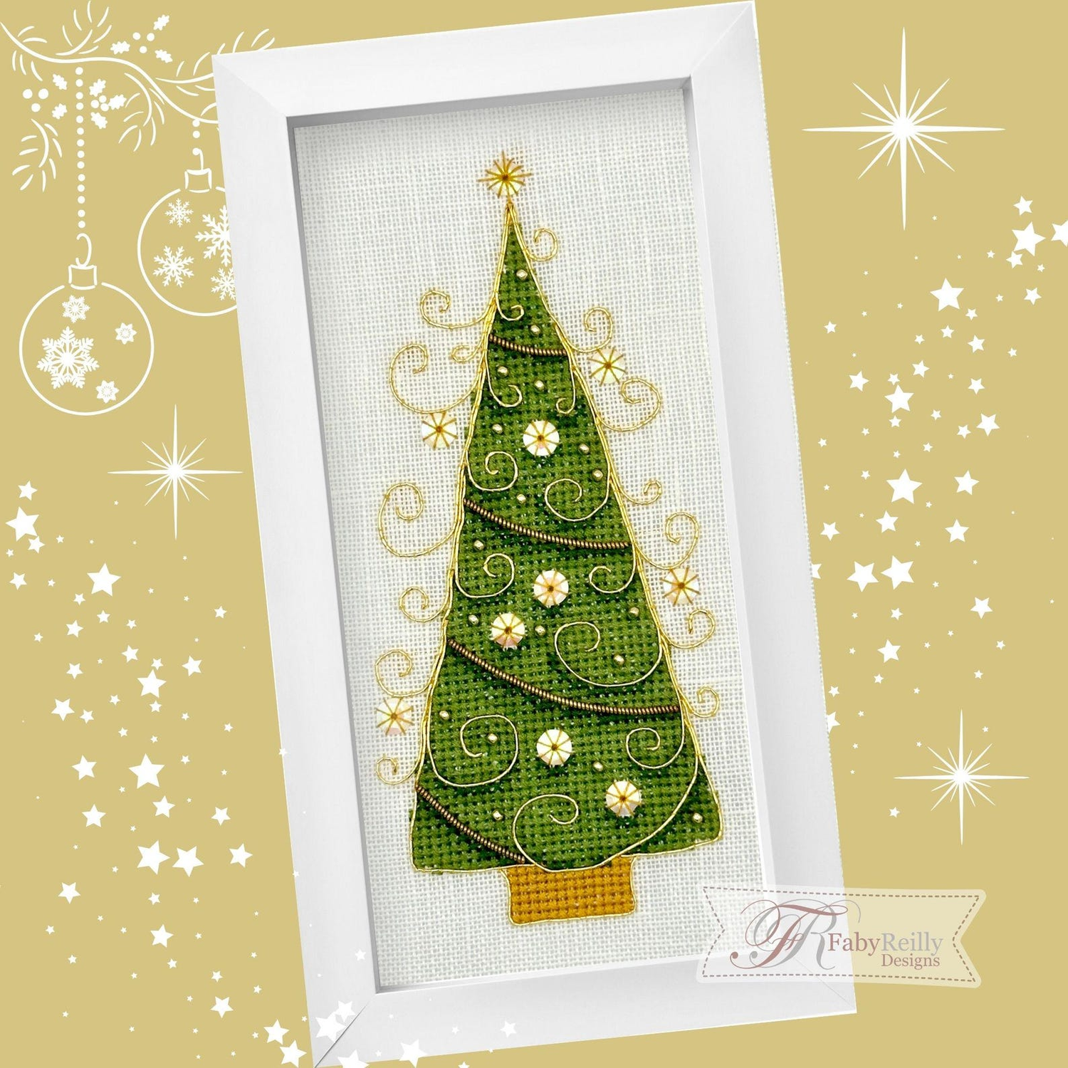 Goldwork Tree by Faby Reilly Designs 2024 Counted Cross Stitch pattern Expert Level
