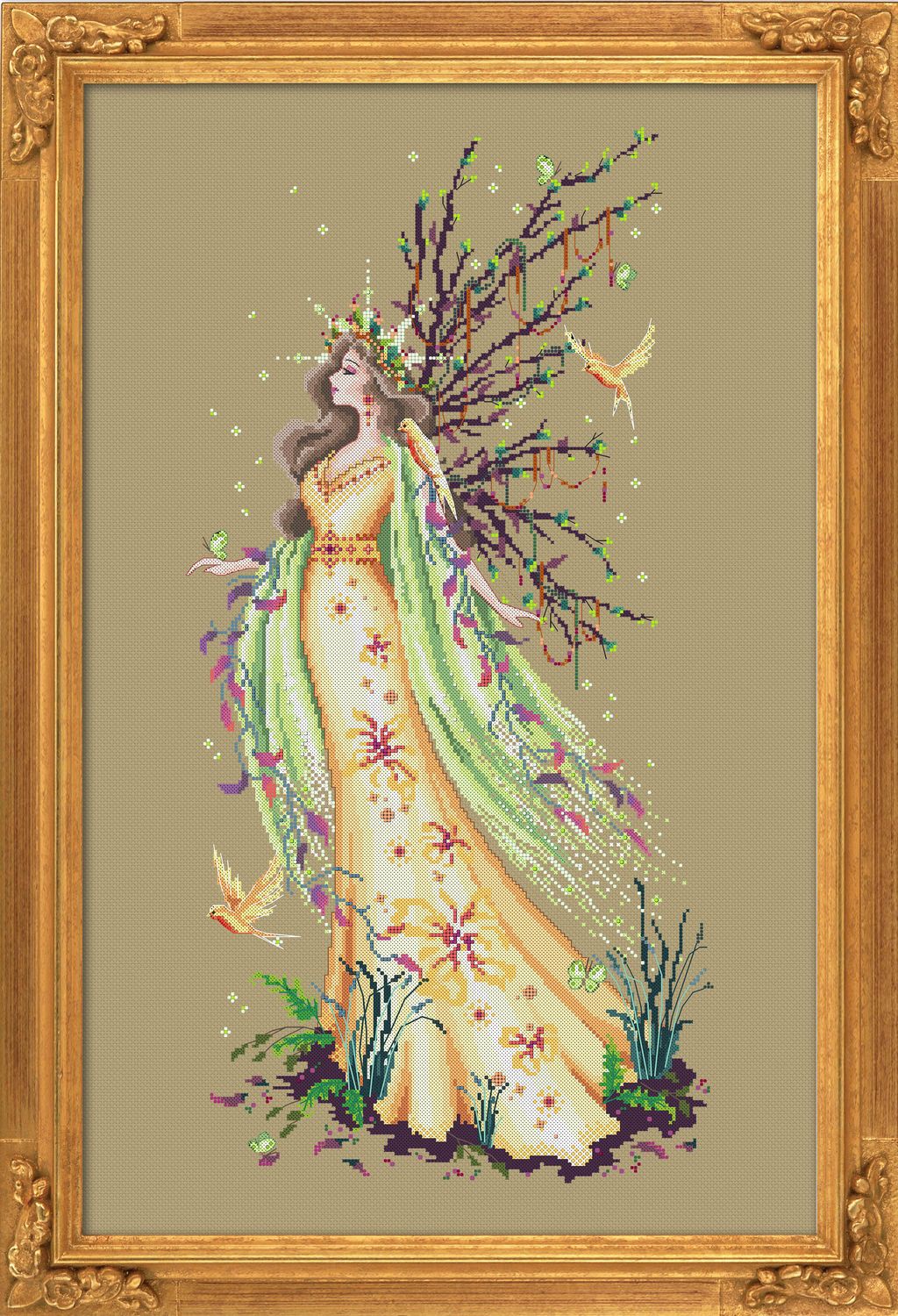 Gaia, The Earth Goddess by Bella Filipina Designs 2020 Magic Counted cross stitch pattern Magnificent loving goddess of the Earth
