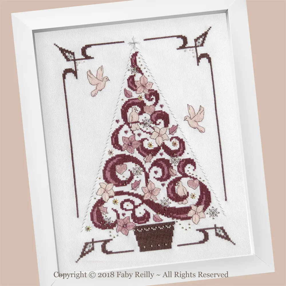 O Tannenbaum in Pink by Faby Reilly Designs 2020 Counted Cross Stitch pattern Advanced Level