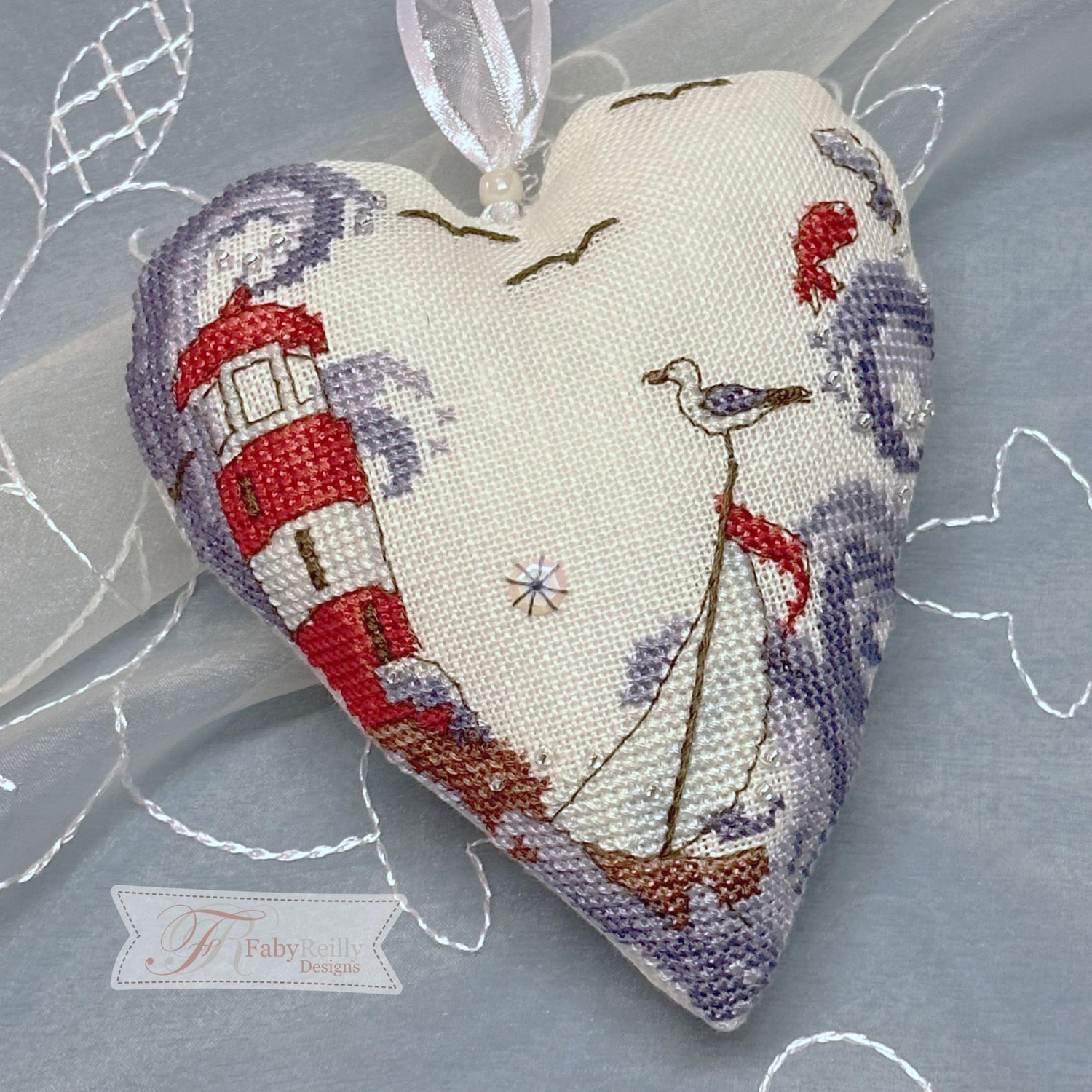 High Seas Heart by Faby Reilly Designs 2024 Counted Cross Stitch pattern Intermediate Level