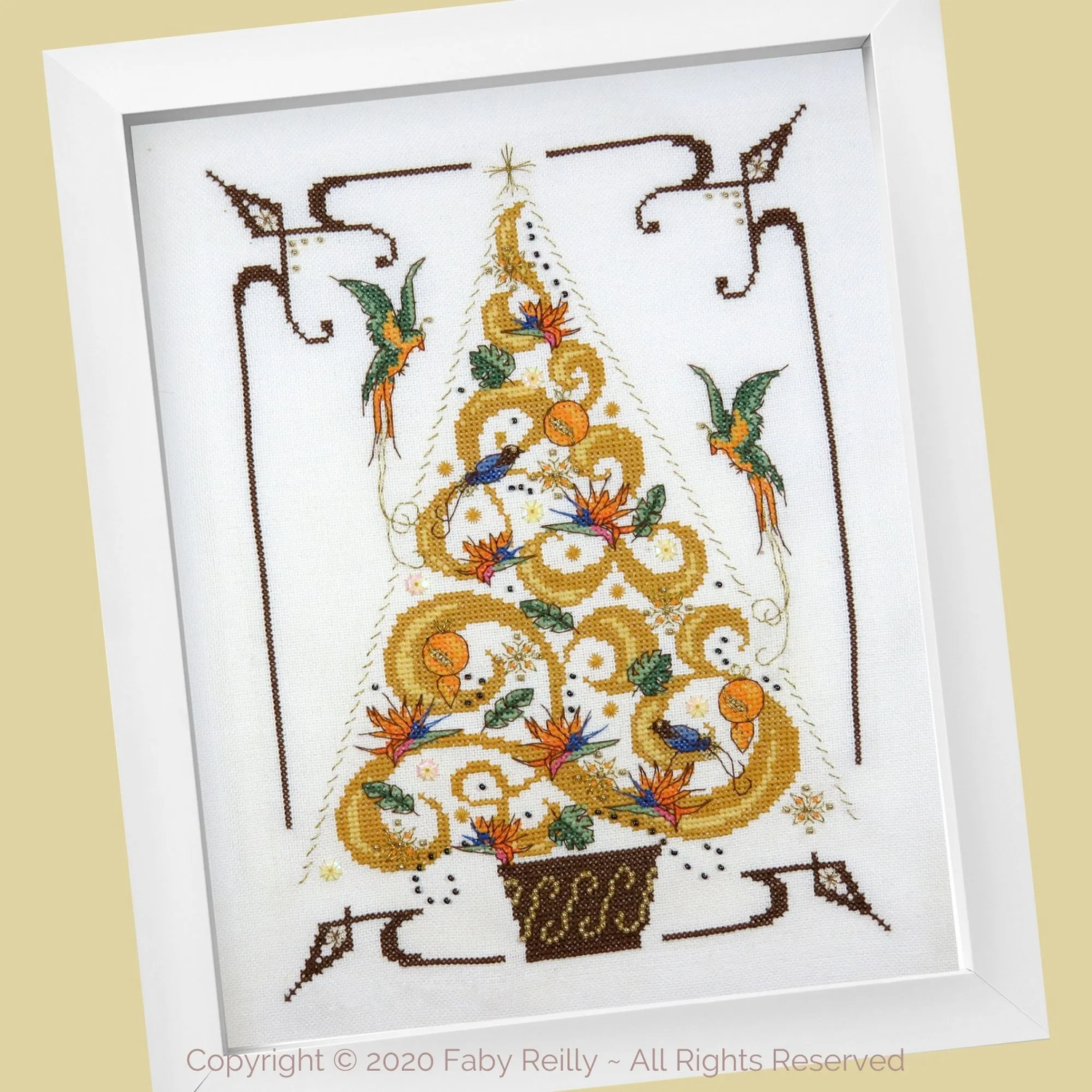 O Tannenbaum in Gold by Faby Reilly Designs 2020 Counted Cross Stitch pattern Advanced Level
