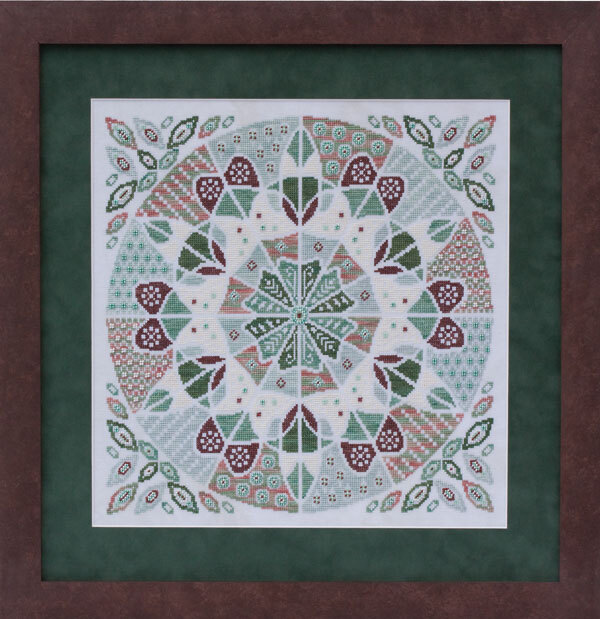 Fudgy Mint Mousse by Glendon Place 2014 A-Maze-ing Desserts Collection Cross stitch pattern, Sulky Thread Pack, Embellishment Pack
