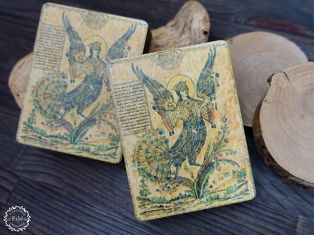 Alkonost, the Slavic Bird of Paradise Magnetic Needle Box by Primitive and Wood (P&amp;W) Designer embroidery accessories