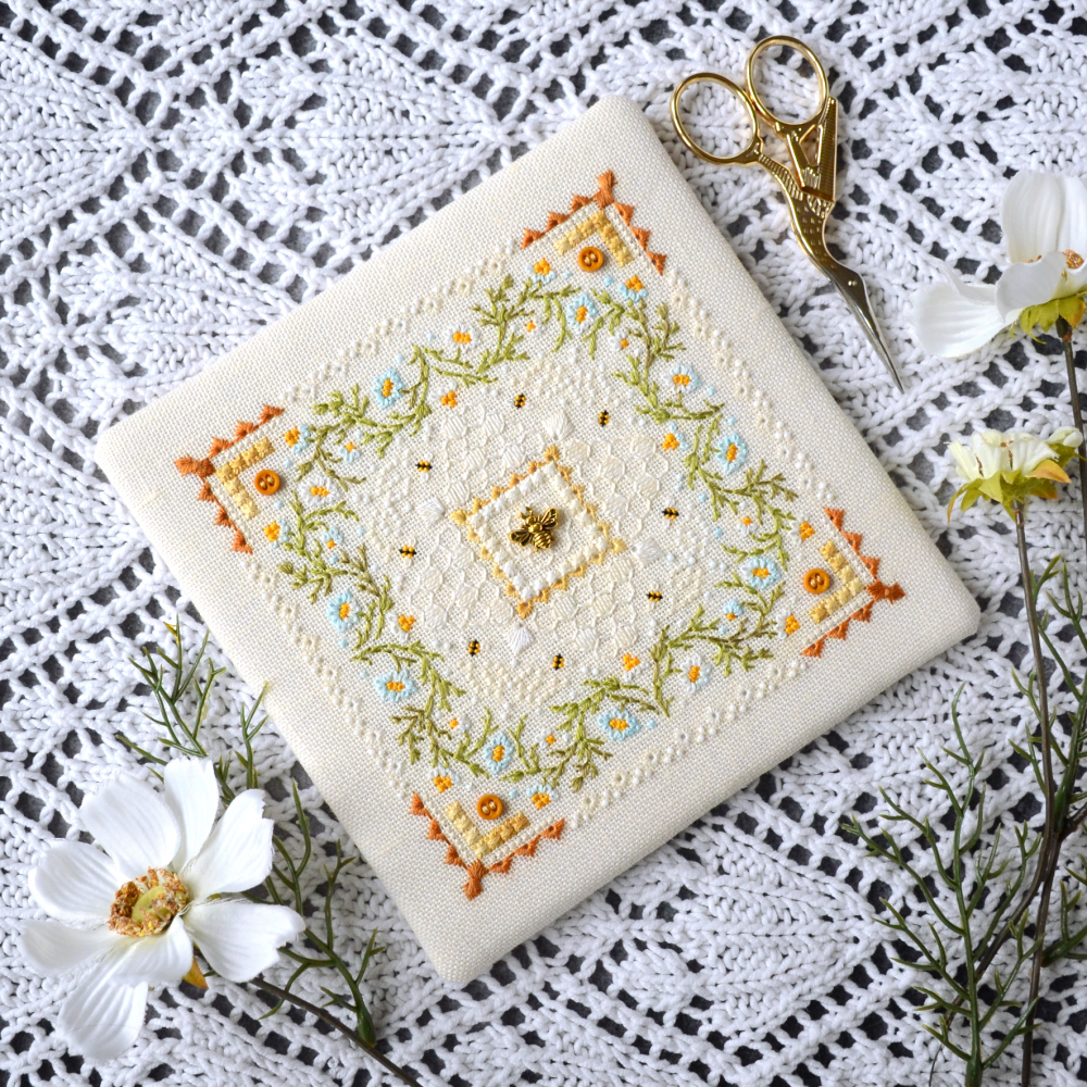 Honey marshmallow by Tela Artis Marshmallow series Cross and decorative stitches embroidery kit