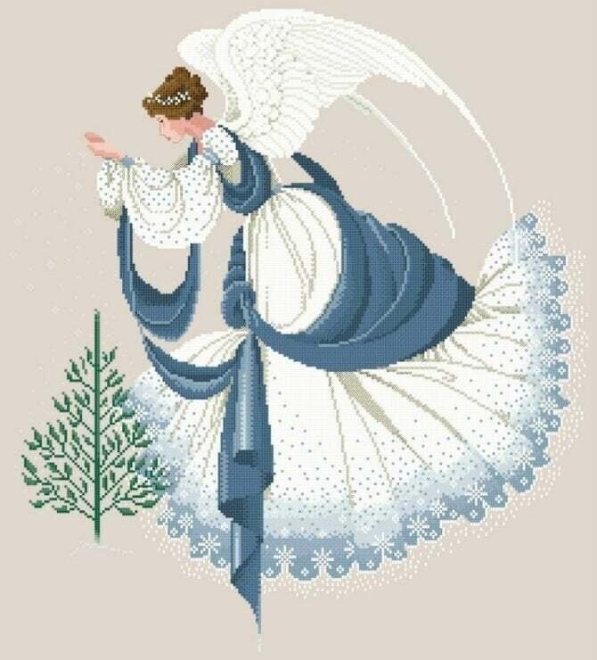 Ice Angel by Lavender &amp; Lace 1993 Designer Marilyn Leavitt-Imblum  Angel Collection Cross Stitch Pattern
