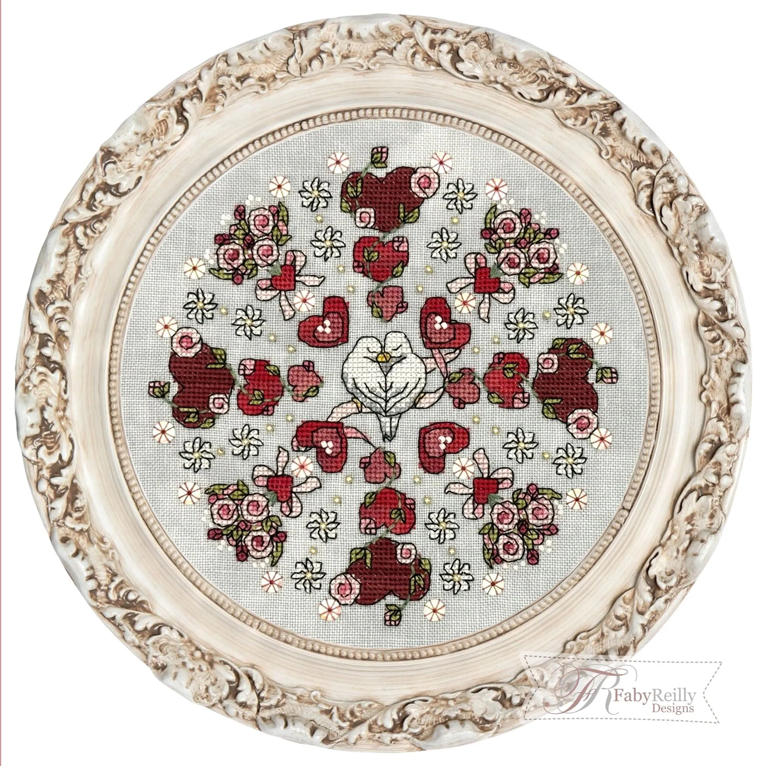 Valentine Mandala by Faby Reilly Designs 2025 Counted Cross Stitch pattern