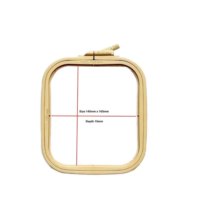 Square Plastic Hoops by Nurge Screwed Embroidery Hoops #2 Size 145 x 165mm ( 5.7" x 6.5")
