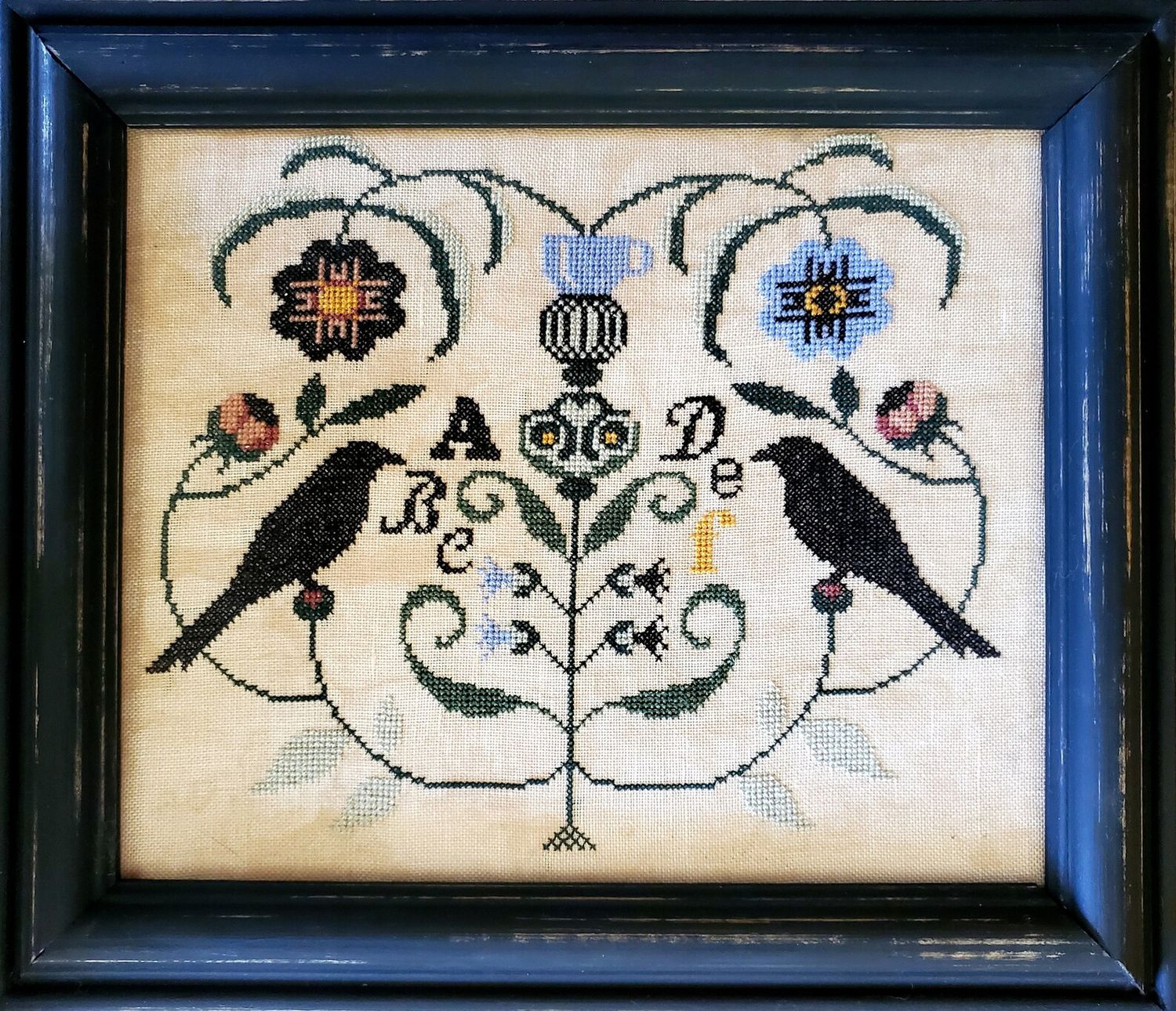 Midnight Garden by The Artsy Housewife 2023 Primitive counted cross stich pattern