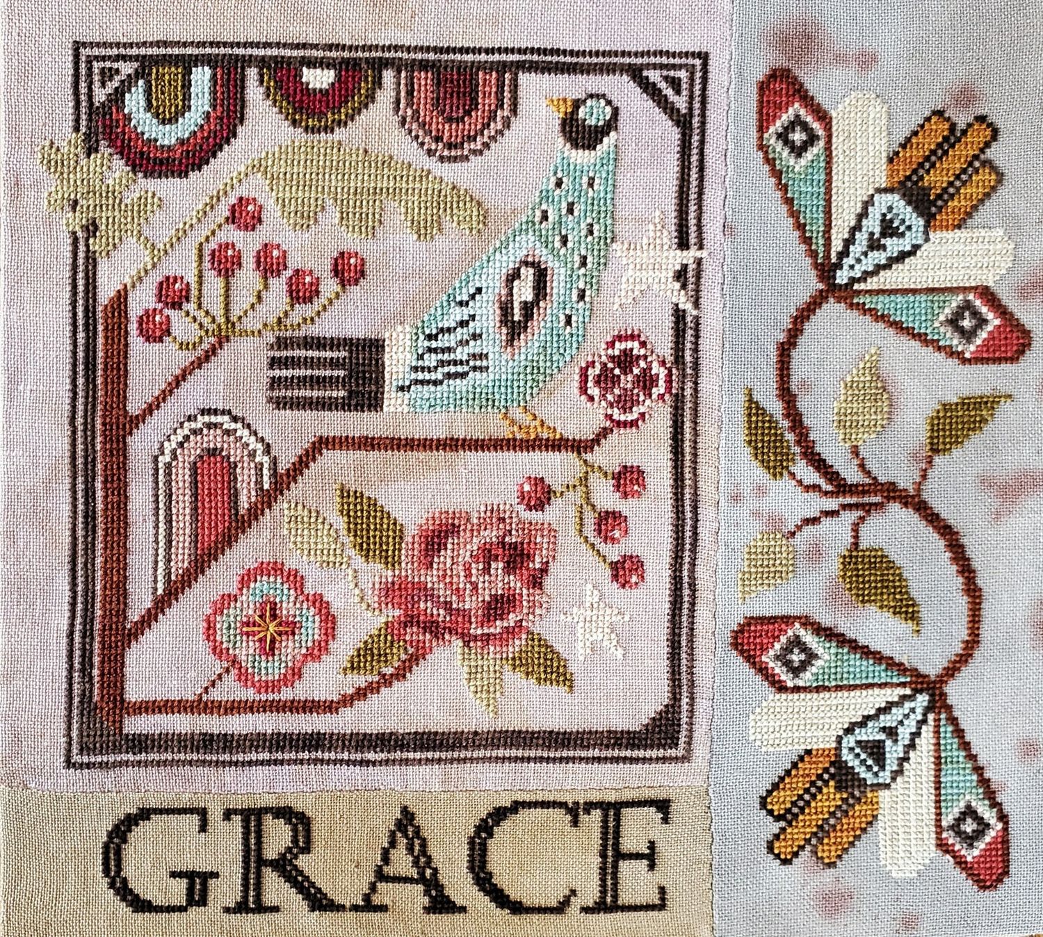 Grace by The Artsy Housewife 2023 Primitive counted cross stich pattern