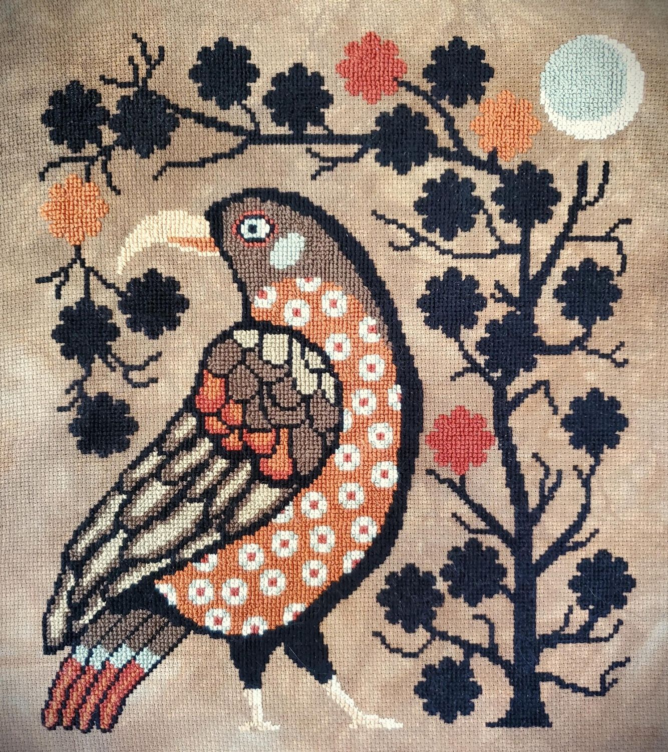 Blue Moon by The Artsy Housewife 2024 Primitive counted cross stich pattern