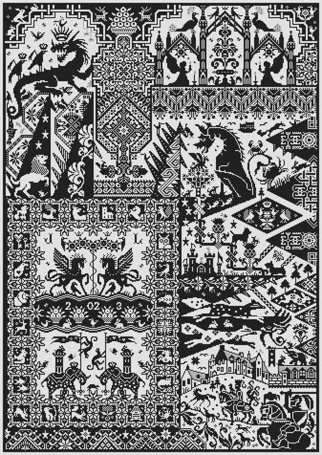 Pennance by Long Dog Samplers 2025 Mono Collection Counted cross stitch pattern