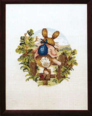 Rabbit with backpack (Kaninchen mit Rucksack) by Oehlenschläger Counted Cross Stitch kit
