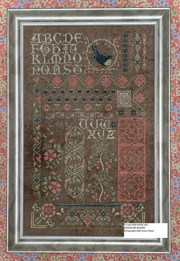 Hawthorne Hill Sampler by Rosewood Manor Design 2023 Primitive cross stitch pattern