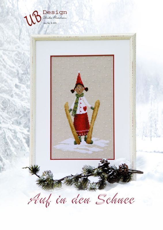 Auf in den Schnee (Off to the snow) by UB-Design Designer Ulrike Blotzheim Counted cross stitch pattern