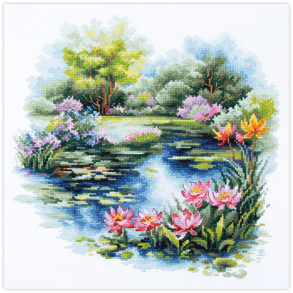 The Water Lily Pond by Magic Needle 2025 Summer counted cross stitch kit