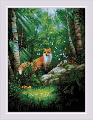 Fox in the Forest by Riolis 2023 Counted Cross Stitch Kit with Aida