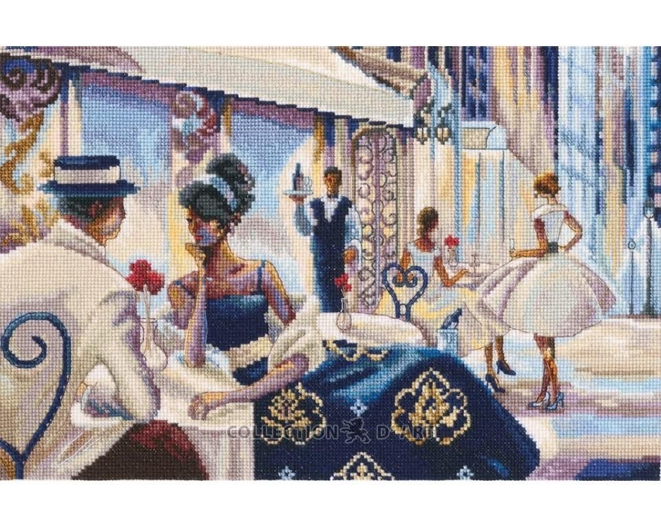 Pleasant evening in the cafe by RTO Counted Cross Stitch Kit