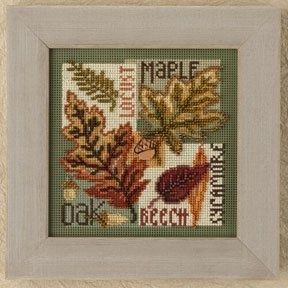 Fall Leaves by Mill Hill 2009 Autumn Series Buttons and Bead Collection Beaded cross stitch embroidery kit