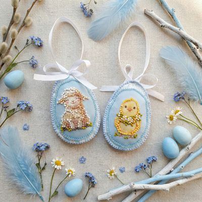 Easter Company by Abris Art Easter Scenes Decoration Bead Embroidery Kit