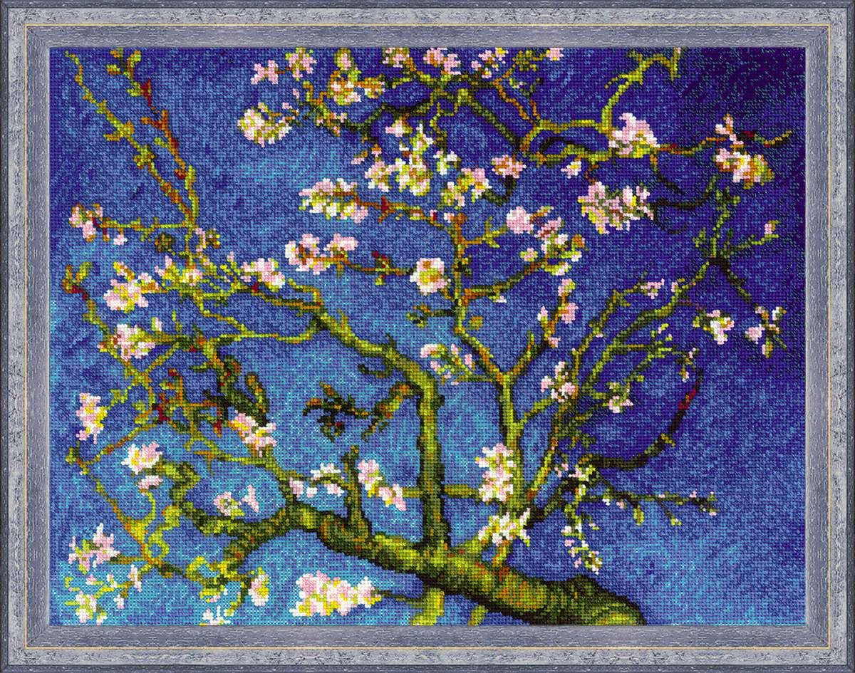 Almond Blossom After Van Gogh's Painting by Riolis 2017 Museum Collection Counted Cross Stitch Kit